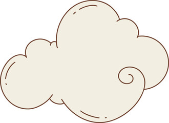 cloud with a swirl pattern