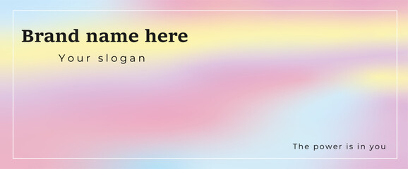 Gradient colorful poster template