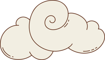 cloud with a swirl pattern