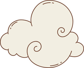 cloud with a swirl pattern