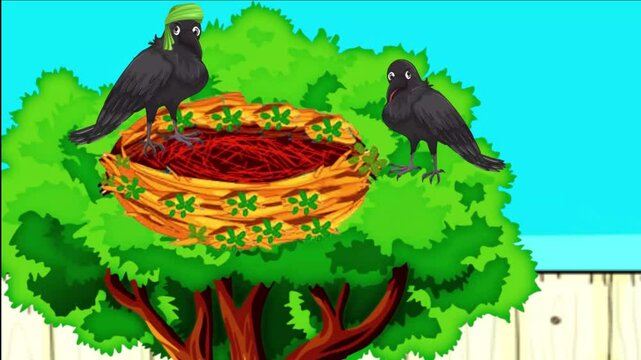 two birds in nest cartoon video bird cartoon World Migratory Bird Day