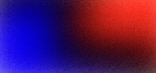 Blue, red, and black gradient abstract background with noise texture	