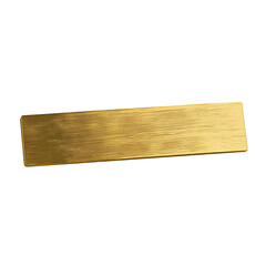 A sleek, horizontally-oriented gold bar with a refined textured surface and a smooth, shiny appearance