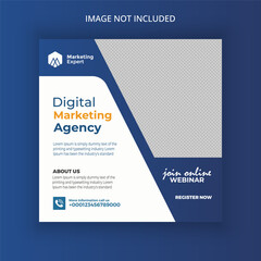 Digital marketing agency live webinar and corporate banner design template