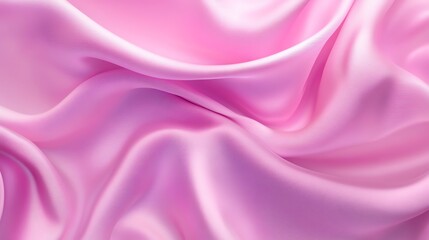 Obraz premium Silk satin fabric texture backgrounds, soft pink textile wave cloth design material backdrop,