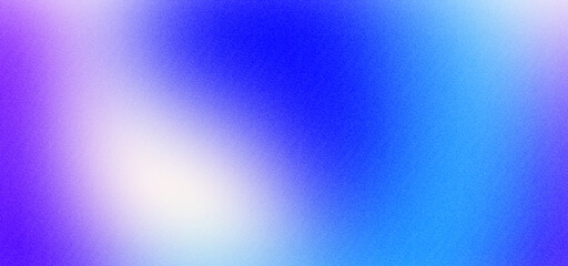 Blue, purple, and white gradient abstract background with noise texture
