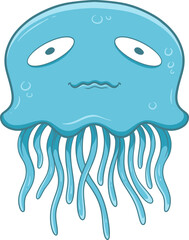 cute jellyfish cartoon