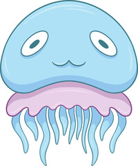 cute jellyfish cartoon