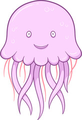 cute jellyfish cartoon