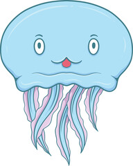 cute jellyfish cartoon