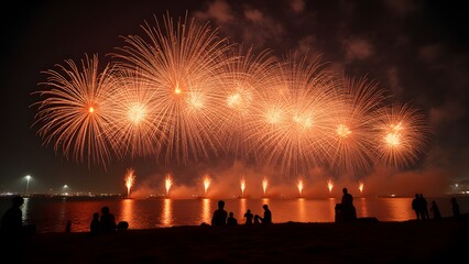 Artificially crafted fireworks for Diwali celebrations using generative AI design.