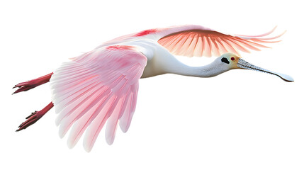 Roseate Spoonbill Bird, on Transparent PNG Background, Realistic Photo, Wallpaper, Smartphone Cover and Screen, PC, Laptop, Transparent PNG