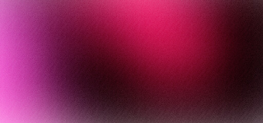 Pink and black gradient abstract background with noise texture