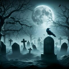 Halloween scarey, horro  landscape  background