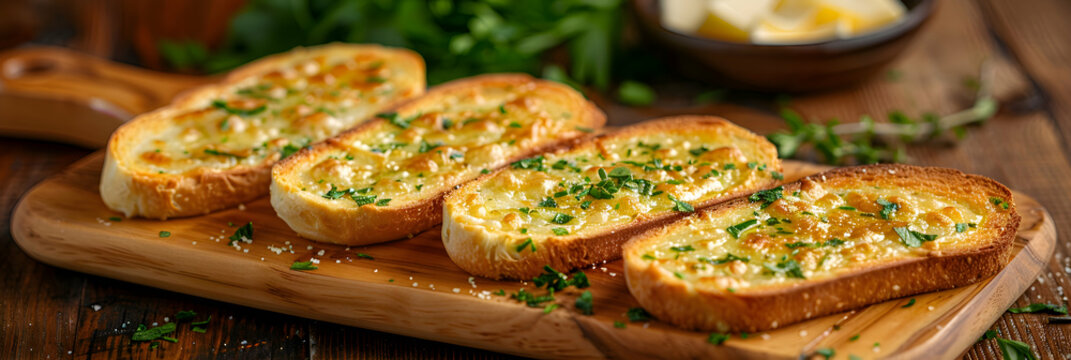 Vegan garlic bread with dairy-free butter and fresh herbs