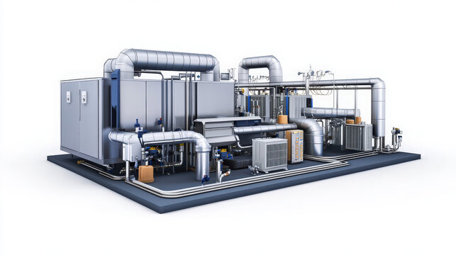 graphic resource for hvac system on white background