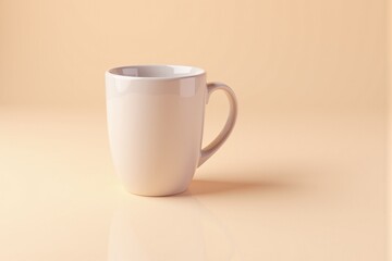 Simple Coffee Mug on Clean Design Background
