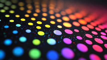 Fototapeta premium Vibrant Logo Design for Painting Company Featuring Colorful Dots and 3D Effect on Dark Background