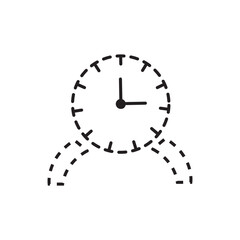 Clock with arrow circle icon. Time icon collection. Vector illustration. Clock icon set. Time icon vector. watch icon symbol