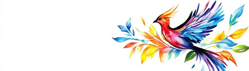 Fototapeta premium Symbolism in modern tattoos theme cultural art watercolor vivid