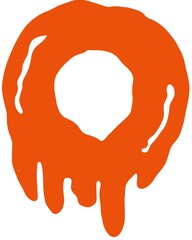 Orange color Halloween Alphabet