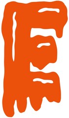 Orange color Halloween Alphabet