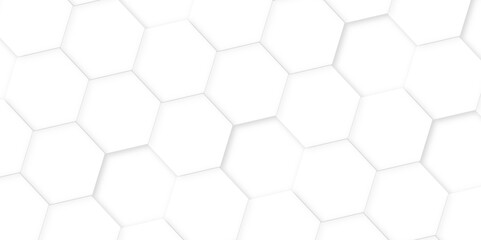 3d hexagonal structure futuristic white background and embossed hexagon abstract with hexagon background. honeycomb hexagonal background. Hexagon shape, white, shiny black. hexagon pattern shape.