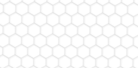 Fototapeta premium 3d hexagonal structure futuristic white background and embossed hexagon abstract with hexagon background. honeycomb hexagonal background. Hexagon shape, white, shiny black. hexagon pattern shape.