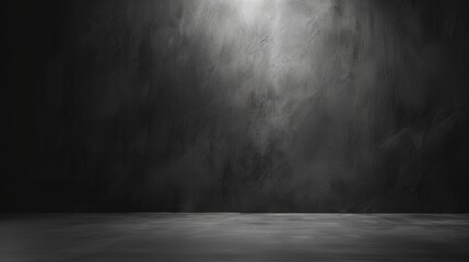 Empty dark concrete surface with light reflection. Minimalistic background for design and product presentation.