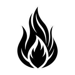 Fire flame icon vector art image