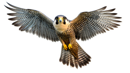 Obraz premium Peregrine Falcon Bird, on Transparent PNG Background, Photo Realistic, Wallpaper, Cover and Screen for Smartphone, PC, Laptop, Transparent PNG