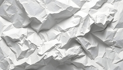 Obraz premium Crumpled paper isolated with white highlights, png
