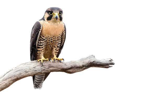 Peregrine Falcon Bird, on Transparent PNG Background, Photo Realistic, Wallpaper, Cover and Screen for Smartphone, PC, Laptop, Transparent PNG
