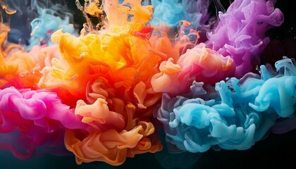 Fototapeta premium Each color of smoke evokes different emotions and moods. 