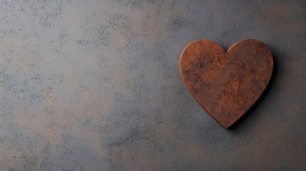 Fototapeta premium Rusty Grunge Heart - Industrial Aesthetic with Dark Moody Metallic Texture for Unique Art and Design Projects