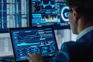 Advanced IT Services and Real-Time Cybersecurity Monitoring on Laptop