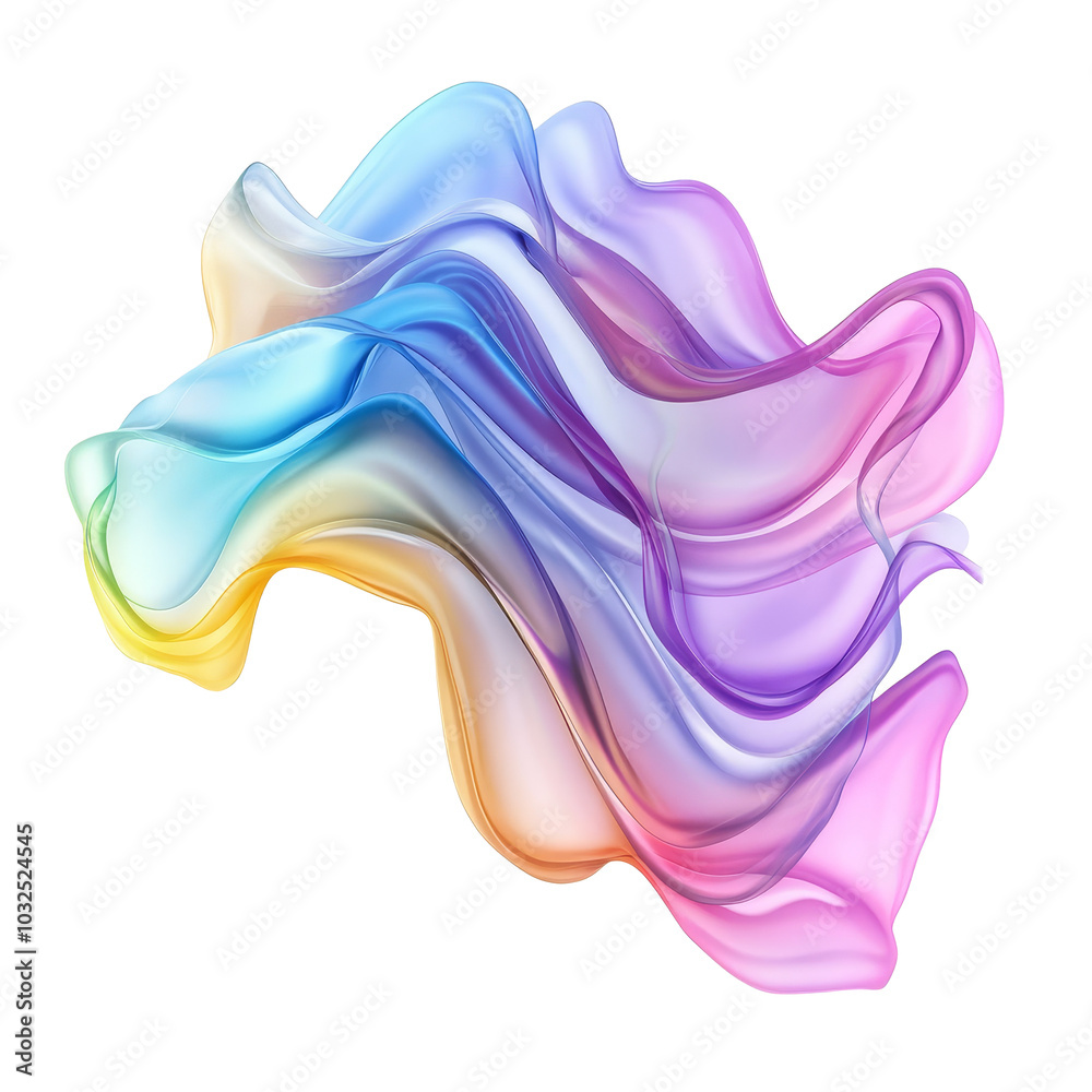Poster a vibrant and dynamic wave of flowing iridescent colors creating a stunning visual effect, multicolo