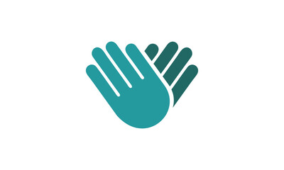 a graphic image with love hand theme, white background. vector graphic base.
