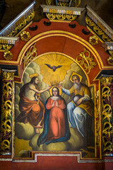 Obraz Koronacji Matki Bożej w cerkwi w Powroźniku.