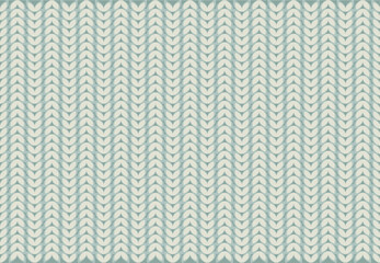 Wool Green fabric Pattern Serene Chevron Knit: Soft Teal and Cream Textured Pattern