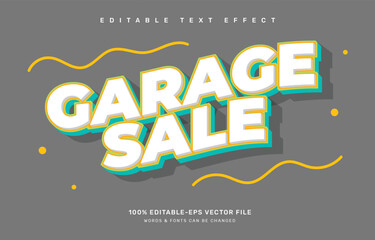 Garage Sale editable text effect template