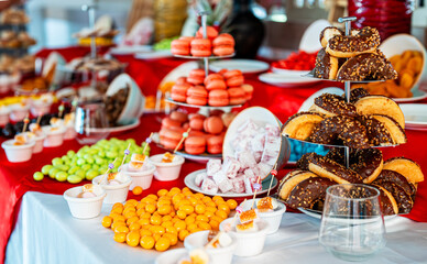 A variety of Turkish sweets and donuts.
