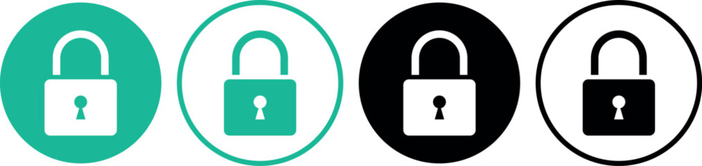 Set of Padlock Icons- Secure Lock Icon Collection