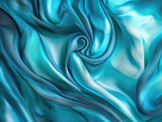 Obraz premium Blue and Green Fabric Close-Up