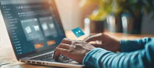 Digital Marketer Customizing E-commerce Email Template with Emphasis on Call to Action