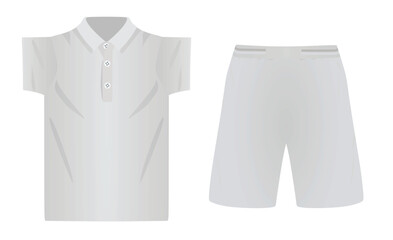 T shirt and shorts. vector illustration