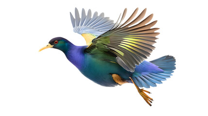 Obraz premium Purple Gallinule Bird, on Transparent PNG Background, Photo Realistic, Wallpaper, Cover and Screen for Smartphone, PC, Laptop, Transparent PNG
