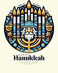 Happy Hanukkah Social Media Post banner