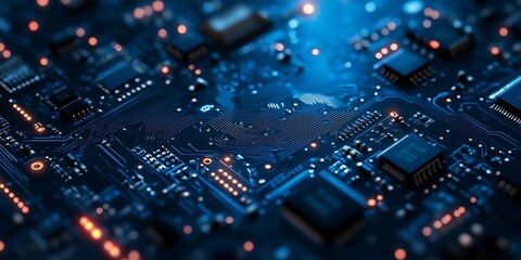Fototapeta premium Digital Circuit Wallpaper Background