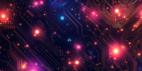 Obraz premium Technology microchip background